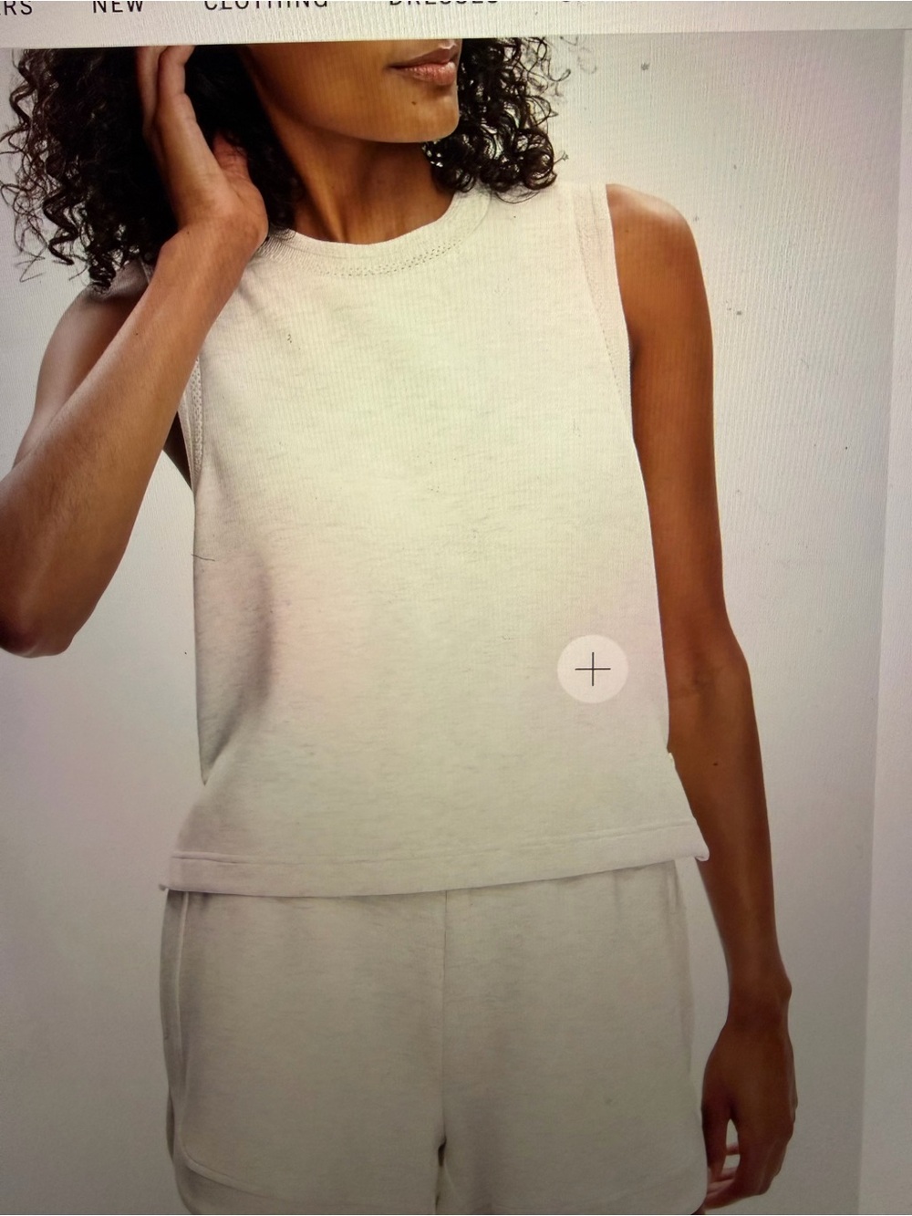 Varley Off-White Sleeveless Top with Side Zippers